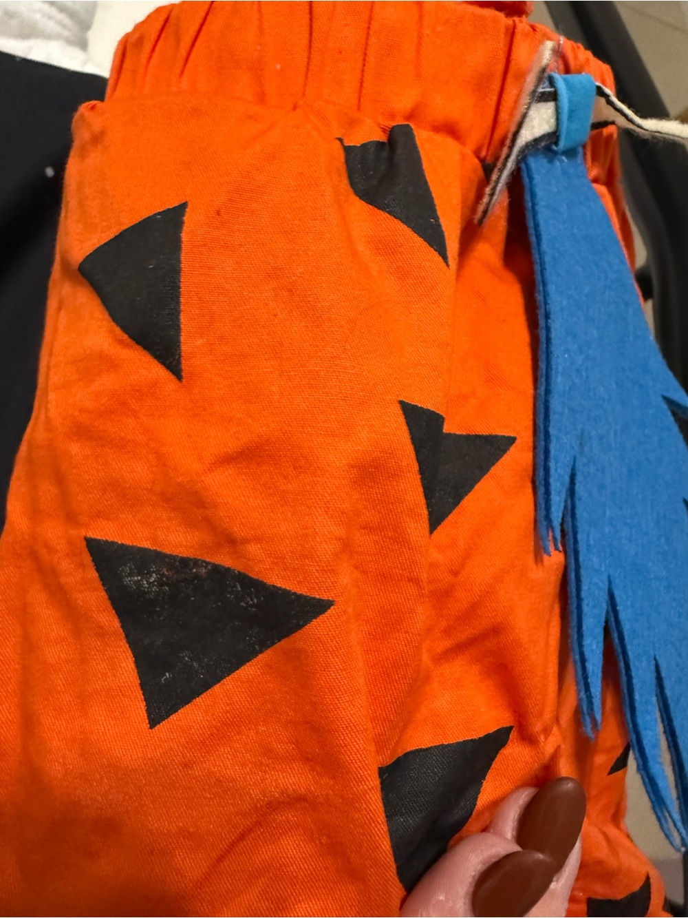 Pebbles Flintstone Baby Costume 9-12M Orange Caveman Dress Halloween - Picture 6 of 6
